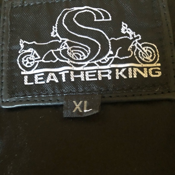 LEATHERKING black 100% leather vest - Picture 3 of 16